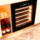 Seclusion and fame handleless touch door embedded red wine cabinet constant temperature wine cabinet tea beverage cabinet frost-free air-cooled heat-free frequency conversion wine cabinet fully embedded wine cabinet 696 height single temperature black/variable frequency 36 bottles