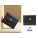 Woodpecker genuine leather wallet for women 2025 new card holder cowhide rhombus stitching small coin purse short style multiple card slots black