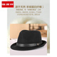 Hengyuanxiang wool hat French middle-aged and elderly hat men's fashionable warm pure wool felt hat British jazz hat brown M label black webbing style L (58-60cm) pure wool adjustable