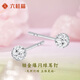 LIU GUI FU JEWELRY platinum earrings 2025 new earrings small bean earrings light luxury high-end birthday gift for girlfriend and wife 0.64g platinum flash ball earrings
