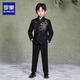 Luo Meng Boys' New Chinese Suit Jacket Tang Suit Chinese Style Tunic Suit Children's Suit Performance Clothing Black 160