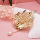 SNQP Big Phoenix brooch high-end exquisite fashion women's cashmere coat Chinese style corsage pin jewelry accessories gold color 761
