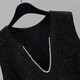 She wears slimming knitted vest for women 2025 autumn new style temperament V-neck pullover vest