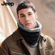 JEEP2026 new men's winter ear protection hat plus velvet thickened windproof and warm outdoor cycling cold mask and neck scarf