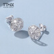 TTMIX shiny platinum earrings pt950 platinum earrings women's temperament platinum earrings birthday gift round 3.1-3.3g