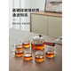 Fat Donglai same style glass tea set 2025 new teapot special Kung Fu tea household tea cup set thickened set teapot + 6 cups + H16 male 9 pieces