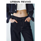 UR2025 Autumn New Women's Urban Casual Versatile Retro Washed Denim Trousers UYU850011 Indigo 26