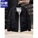 ROMON Workwear Stand Collar Jacket Men's 2025 Spring and Autumn New Fashion Brand Versatile Casual American Jacket Black L Recommended 115-130 Jin Jin equals 0.5 kg