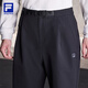 FILA woven trousers for men 2025 autumn new fitness sports loose cuff overalls paratrooper pants plus velvet black-BK L 175/84A/L