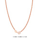 Fat Donglai's same 18k gold necklace plain chain 18K women's Chopard chain color au750 rose white clavicle chain adjustment 18k rose gold Chopard chain (length 40+5 can be adjusted 3.08g