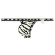 G-STATION Sexy Fashion Printed Men's Thong Japanese Style Small Tiger Print Zebra Tight Low Waist Briefs Zebra Print M (Japanese size is too small)