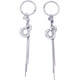 CHINA GOLD platinum tassel fish scale gourd earrings as a gift for your girlfriend, about 4.57g