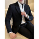 Septwolves Jacket Expert Two-Button Suit Men's Suit Business Casual Formal Groom Wedding Dress Slim Suit Three-piece Royal Blue Single-piece Suit L (105-120Jin Jin equals 0.5 kg)