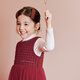 Minibala (minibala) girls skirt children's small fragrant dress splicing mesh skirt wool 2026 spring new arrival
