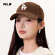 MLB Official Male and Female Couple Versatile Large Logo Fashion Casual Corduroy Baseball Cap 24 Autumn and Winter CPWC1 Los Angeles Dodgers/Brown One Size