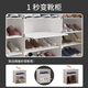 Yusenyi College Student Dormitory Shoe Cabinet Shoe Storage Artifact Shoe Box Storage Box Transparent Office Simple Folding Small Shoe Rack 1 row 2 layers under the white table or under the bed