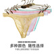 Men's lace transparent underwear ultra-thin sexy thong U convex bag breathable summer trend men's youth T-pants white M