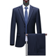 MONTAGUT Men's Suit Suit Business Professional Formal Wool Suit Groom Wedding Dress Men Black Two Buttons Slit in the Middle M 170/88A=48 Pants Can Be Matched Anywhere