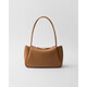 PRADA Women's caramel calfskin metal zipper handbag 1BA444_2CYS_F03BH_V_OVX 1BA444_2CYS_F03BH_V_OVX