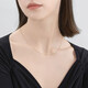 Chow Sang Sang Gypsophila 18K Gold Necklace Versatile Plain Chain Women's Clavicle Chain 03817N18KY45cm