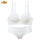 MORTEN SOLUM Big Brand Counter Bra Set Glossy Small Breast Gathering Top Glossy Wire-Free Breast Retracting Women's Underwear White 70A
