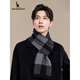 Kangaroo (DAISHU) cashmere men's scarf winter 2025 new warm gift for boyfriend birthday gift box scarf for men coffee color