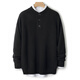 Wholesale pure wool sweater thickened Henry collar men's business casual autumn and winter new bottoming sweater pullover black S 90/120