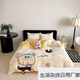 Spongebob cartoon style cute soft lamb velvet + milk velvet four-piece winter thickened warm bedding milk velvet-SpongeBob SquarePants bed sheet 1.5m (quilt cover 200*230cm)