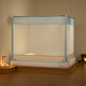 Meiduojia Class A baby anti-fall fence mosquito net frame 1.5x2 household back-bottom three-door light blue antibacterial fabric