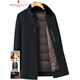 MONTAGUT Double-sided Cashmere Coat Men's Mid-Length Stand Collar Winter Woolen Woolen Liner Windbreaker Jacket for Middle-aged and Elderly People Navy S 165/84A (Recommended 105-120 Jin Jin equals 0.5 kg)