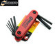 Немецкий Seiko American Hexagon Harench Spotting Set Set Set Metric Hexagon 6 угловой отвертка Harley 12595 Метрика 3-10 мм-6 пакет
