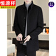 Hengyuanxiang high-end stand-up collar cashmere double-sided woolen coat for men winter down lining windbreaker mid-length woolen coat 5585 one-piece three-wear with lining khaki M 170/88A