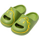 Letu Children's Sandals 2024 New Cartoon Crocs Non-slip Soft Soled Baby Summer Slippers Green 15_Inner length about 15CM (suitable for 2-2.5 years old)
