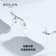 BOLON暴龙眼镜男商务休闲方形无框光学眼镜架钛架框圆脸可配近视BT1591 B10*碳枪色镜框