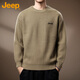 JEEP Jeep Sweater Men's Winter Warm Casual Heavy Bottoming Sweater Men's Tops Men's Clothes Army Green L