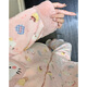 Also about autumn and winter pajamas for women, plus velvet and thickened coral velvet long-sleeved trousers, sweet and cute Hellokitty home clothes 2637 Sweetheart Pink Cat M