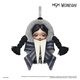 POP MART SKULLPANDA Wednesday plush doll pendant trendy peripheral Christmas gift (Nefermoor College uniform version)