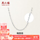 Saturday Fortune (ZLF) platinum necklace for men and women PT950 shiny versatile lip chain platinum necklace plain chain 1.27g 40cm +5cm