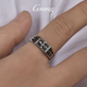 GsunG platinum cross swastika ring for men PT950 pure platinum fashionable black gold wide face ring for men priced by gram contact before bidding