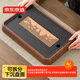 Made in Tokyo, tea tray and saucer with drainage, Kung Fu tea set, tea table water storage, dry infusion, imitation black gold stone, walnut pattern - large size