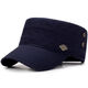 Korean style casual flat cap men's hat cloth hat sun protection spring and summer fishing sun hat casual peaked hat dark blue one size