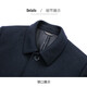 100 Pure Wool Coat Jacket Men's Autumn and Winter Lapel Business Casual Middle-aged Executive Woolen Jacket Navy Blue 4XL (185-195)