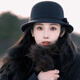 OTHER MIX Autumn and Winter Hat Women's French Retro Small Fragrance Style Daughter-in-Law Top Hat Hepburn Style Face-Showing Small Woolen Fisherman Hat Black One Size