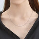 Chow Sang Sang 18K gold and white gold box pattern necklace, versatile plain chain, 78800N price, 45 cm