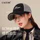 CACUSS baseball cap for women in winter, warm and windproof, small peaked cap, fashionable and versatile outdoor hat for women, black and gray