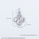 Lao Fengxiang platinum pendant pt950 crushed ice lucky four-leaf clover pendant for women, birthday gift for girlfriend and wife, platinum, about 2.91g