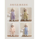 YEEHOO Ying's baby autumn and winter split set one-year-old infant overalls for boys and girls plus velvet to keep warm when going out baby sprout green plus velvet to keep warm_two-piece set 66 cm_recommended 2-4 months_weight 10-13Jin Jin equals 0.5 kg