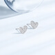 Chao Acer Love Platinum Earrings Platinum PT950 Sparkling Earrings Birthday Gift for Women Priced One Pair, Labor Cost 280 Yuan 2.1g