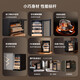 Husky HCK cigar cabinet multi-functional constant temperature and humidity humidification cabinet mini office household solid wood cedar wood alcohol-cured bare-nourished energy-saving air-cooled frost-free wine cabinet about 300 pieces black gold-constant temperature and humidity air-cooled 67L