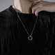 Qi Xiaomi [Brief] Halskette für Männer trendige Jungen Anhänger Einfacher personalisierter Collarbone -Ketten -Kette Trendy Marke Vielseitige Hanger Kette Männer Blau
